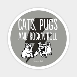 Simon's Cat - Cats, Pugs & Rock n Roll. Magnet